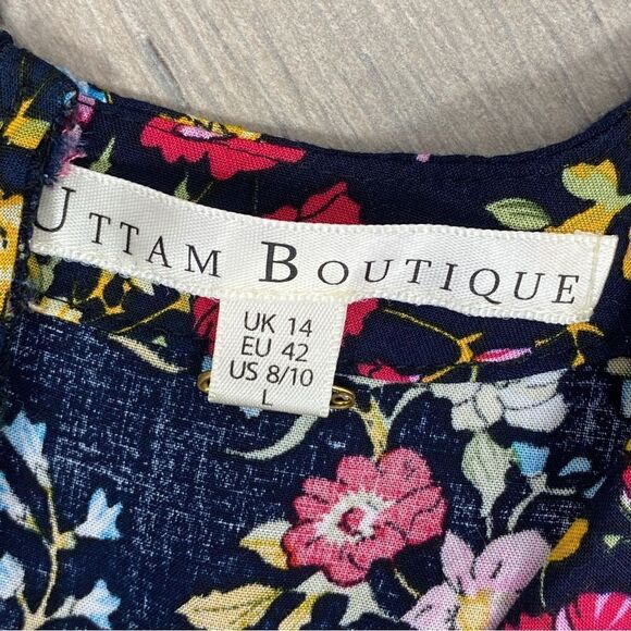ASOS Uttam Boutique Floral Jumpsuit Blue Multi Large - Picture 11 of 12
